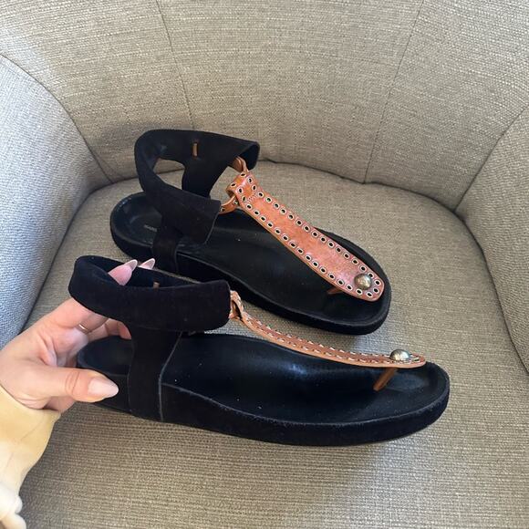 Isabel Marant Leather Strap Sandals - Picture 1 of 7